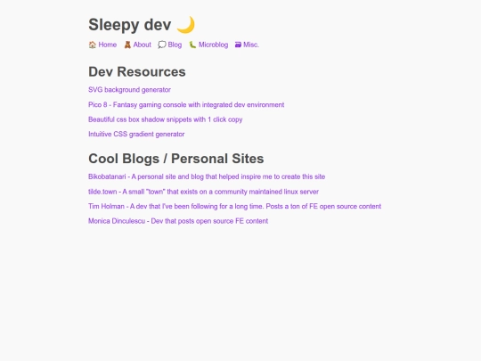 links screenshot