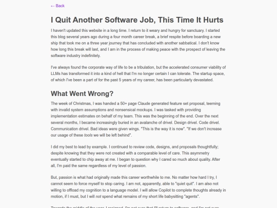 posts/I Quit Another Software Job, This Time It Hurts screenshot