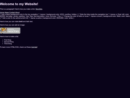 test screenshot