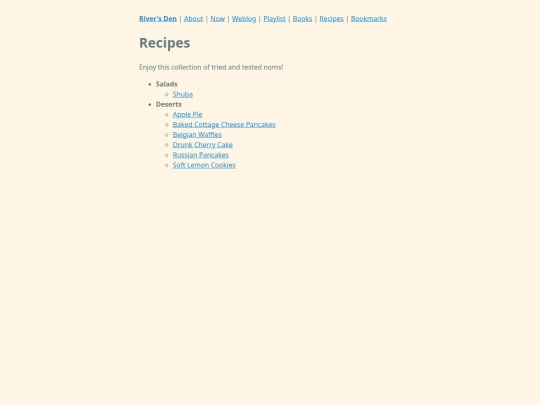 recipes screenshot