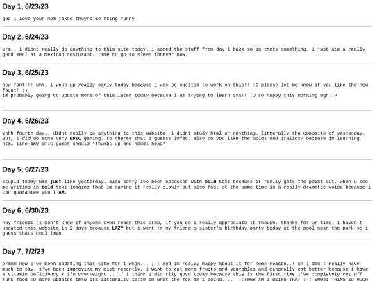 diary screenshot