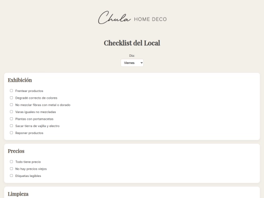 checklist screenshot