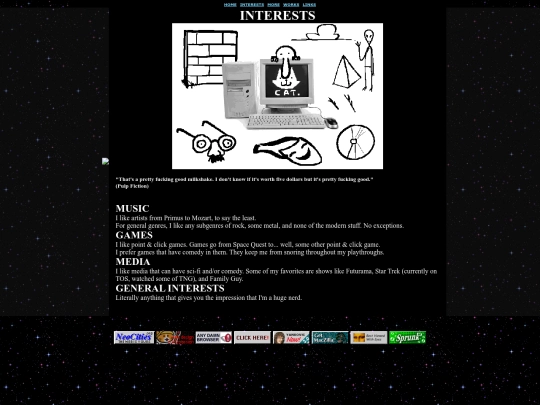 interests screenshot