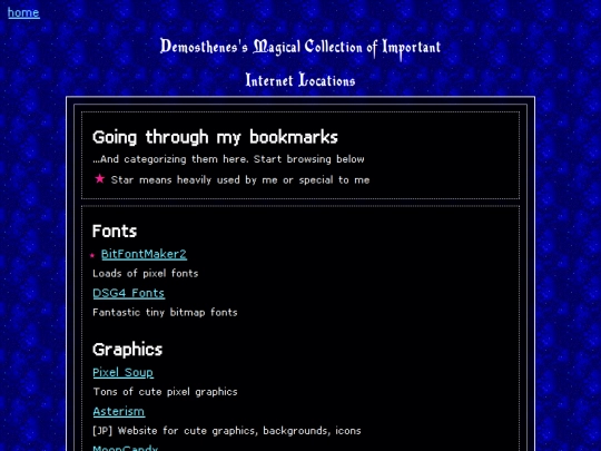 links screenshot
