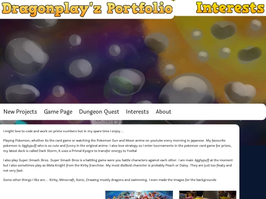 intrests screenshot