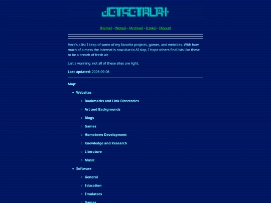 links screenshot