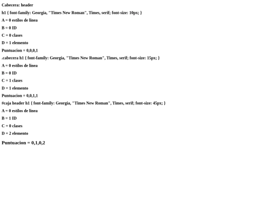 puntuaciones screenshot
