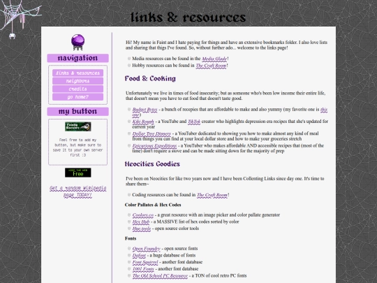 links screenshot
