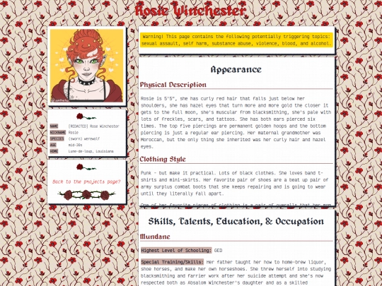 projects/ocs/rosiewinchester screenshot