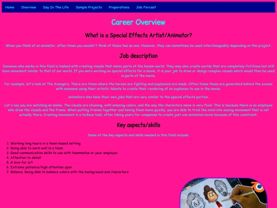 CareerOverview screenshot