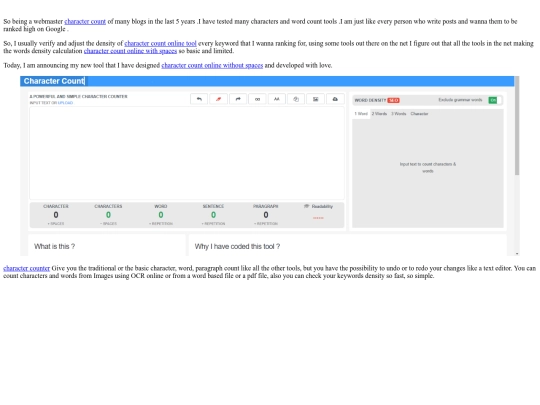 character-count-info screenshot