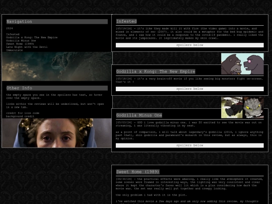 mine/blog/movies screenshot