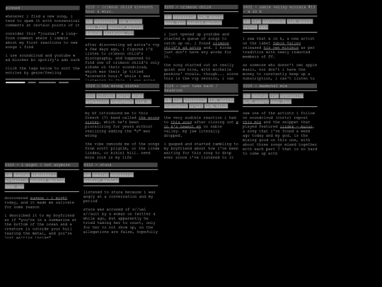 mine/blog/music screenshot