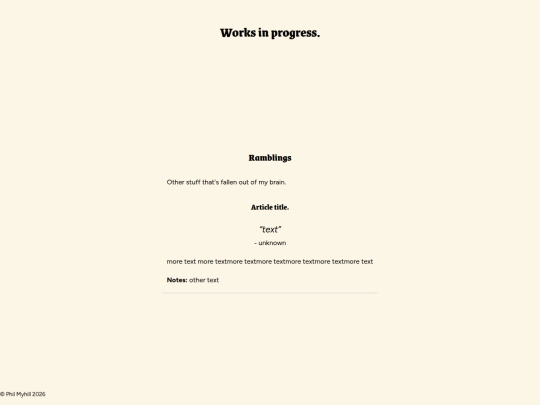 ramblings screenshot