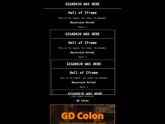 HallofIframe screenshot