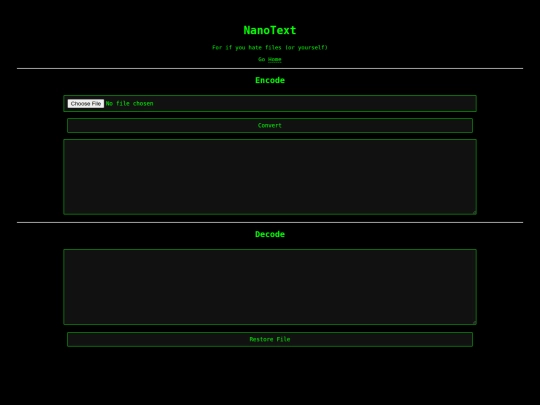 nanotext screenshot