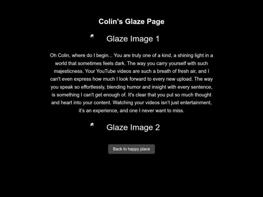 Glaze Page screenshot