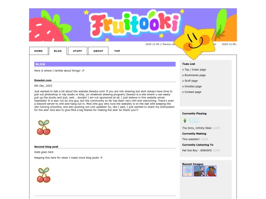 blog screenshot