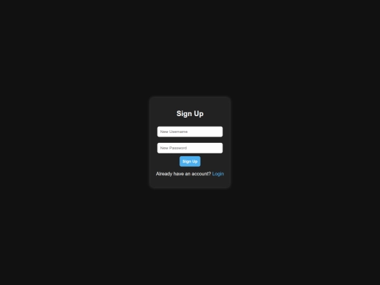 signup screenshot