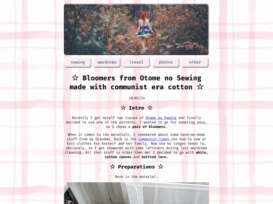 sewing/bloomers screenshot