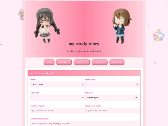 diary screenshot