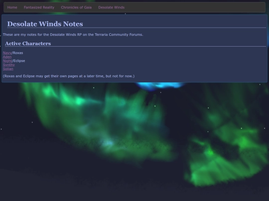 Desolate Winds Home screenshot