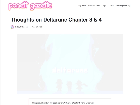 blog/assorted-thoughts-on-deltarune-chapter-3-and-4 screenshot