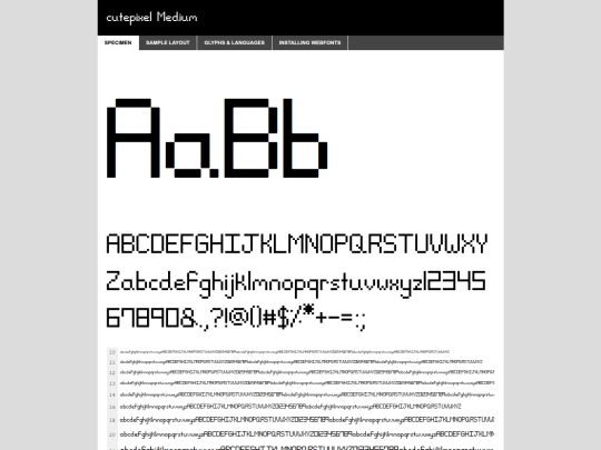 fonts/Cute-Pixel-Font/cute-pixel-demo screenshot