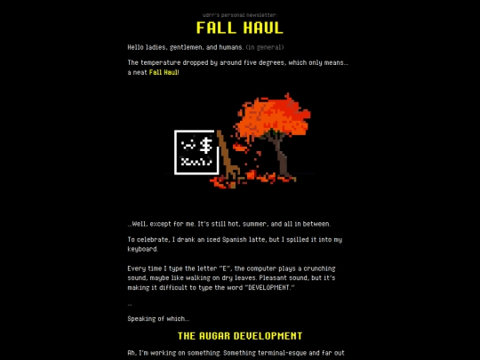 newsletter/fallhaul screenshot