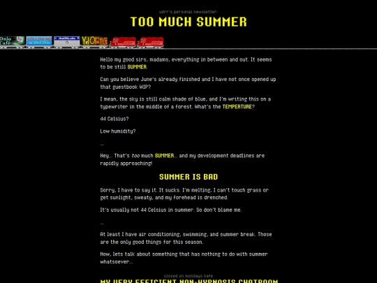 newsletter/too_much_summer screenshot