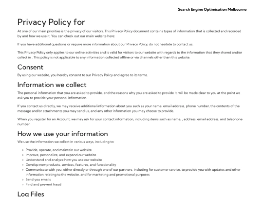privacy-policy screenshot