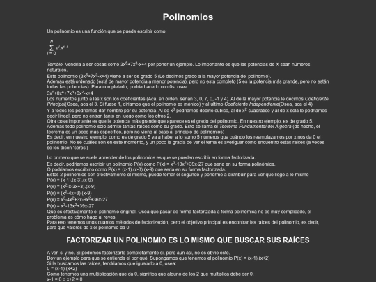 Polinomios screenshot