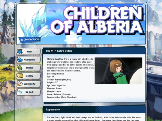 page_characters_iris screenshot