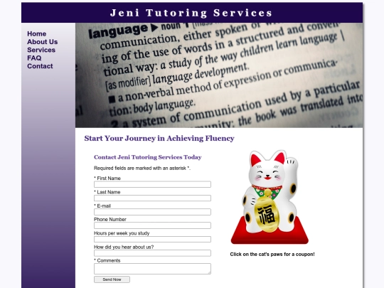 jenitutoringservices/contact screenshot