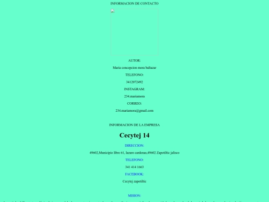 Paginas/informacion de la empresa y contacto screenshot