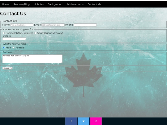 Contact screenshot