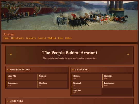 stafflist screenshot