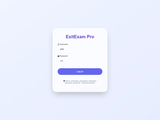 Exam screenshot