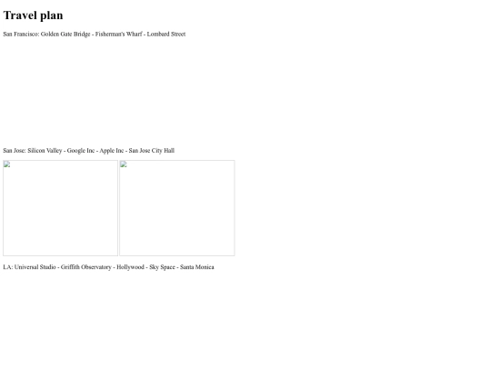 Itinerary screenshot