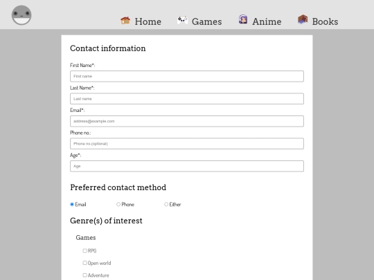 form screenshot