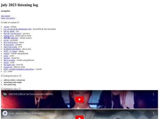e/doqmeat.com-main/doqmeat/music/listening-log/2023/07 screenshot