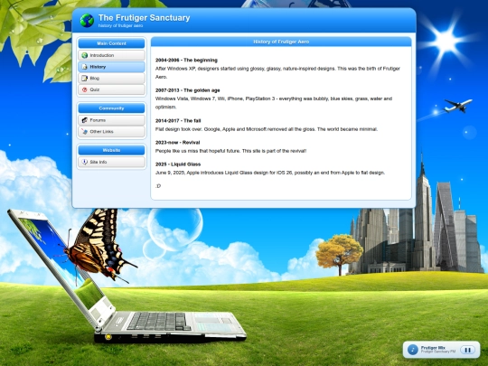 history screenshot