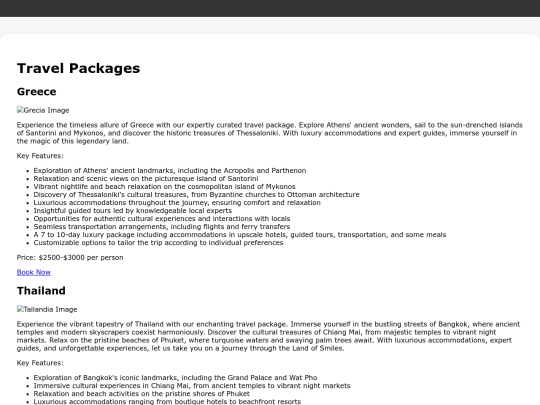 packages screenshot