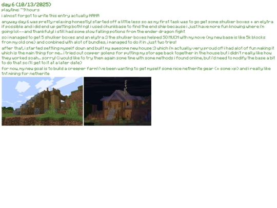 minecraft/days/day6 screenshot