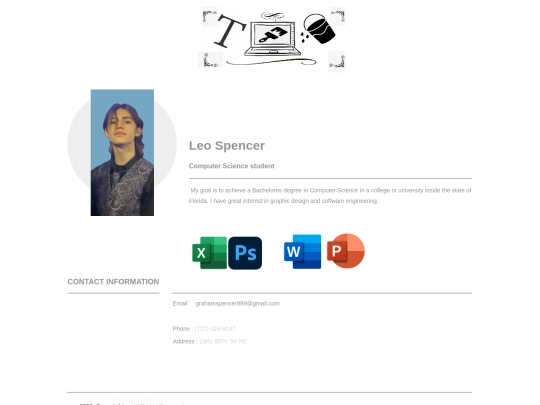 About me page screenshot