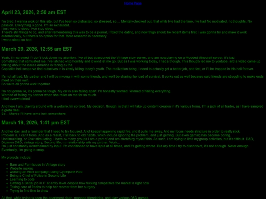 Journal screenshot