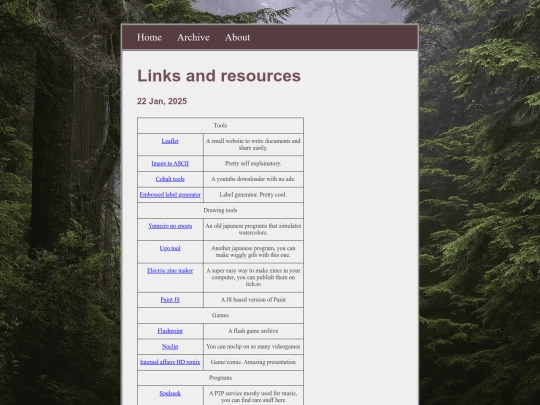 posts/2025-01-22-Links-and-resources screenshot