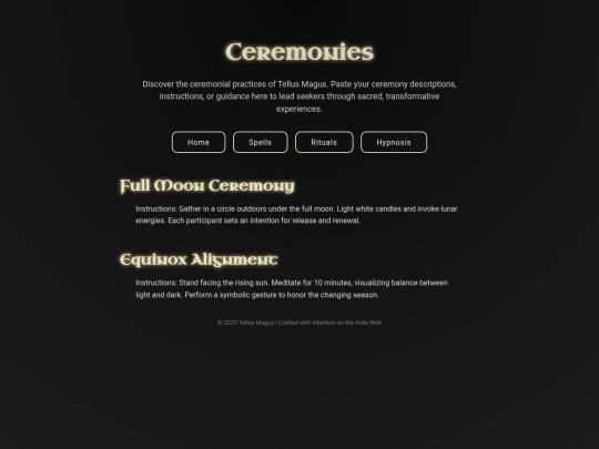 Ceremonies screenshot