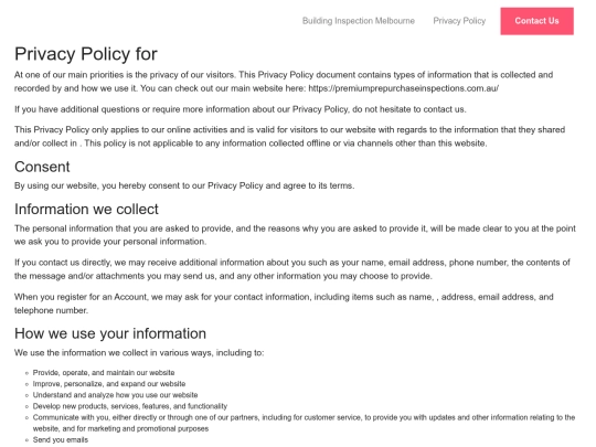 privacy-policy screenshot