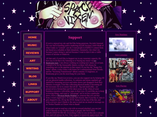 support screenshot